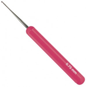 Comair кука за изтегляне на кичури 0.75mm розова, 3012413